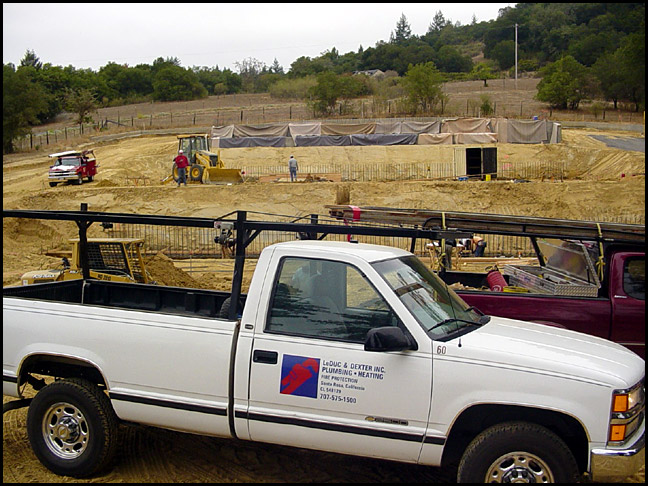 new winery foundation construction